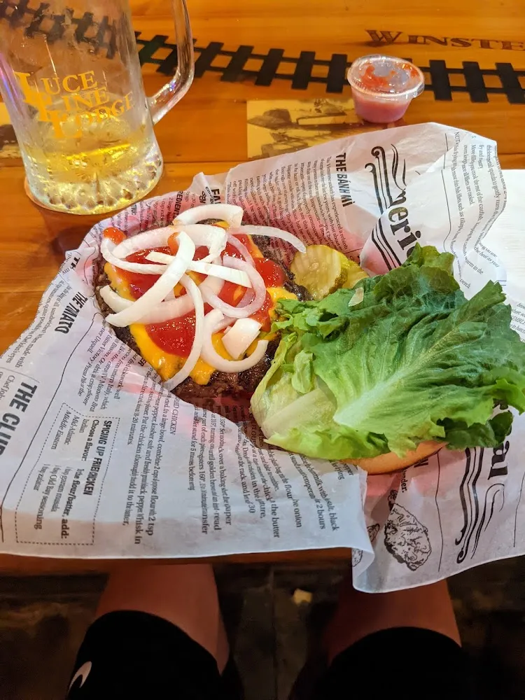 Monday Special 3 50 Half Pound Burger 1 for Cheese and Another Buck for Bacon if You so Desire